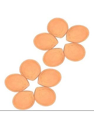 BSD Organics BSD Organics Round Simple Design Mud lampDiyaVilakuDhibam Pack of 50  - Image 2