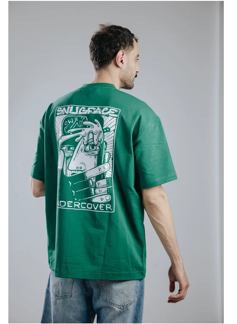 سناج فيس Snugface The Printed Oversized Tshirts, Green, SF15-3GRN-L