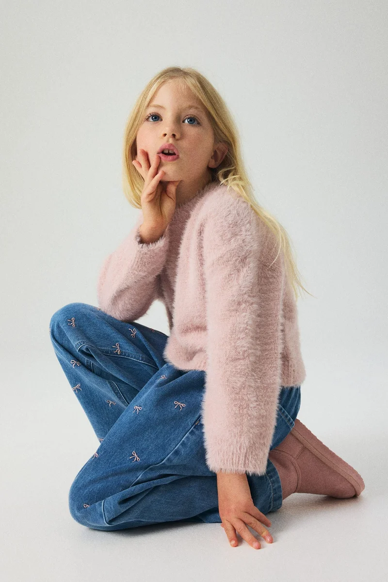 H&M Wide Leg Paper bag jeans