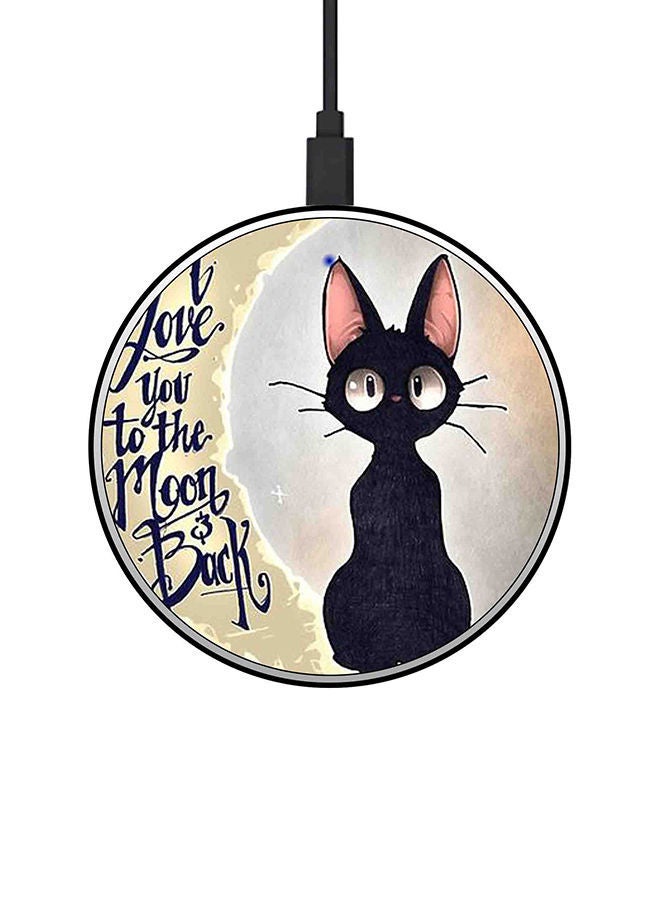 نيبمينينت شاحن لاسلكي سريع بقدرة 15 وات على شكل قطة منتج متعدد الألوان