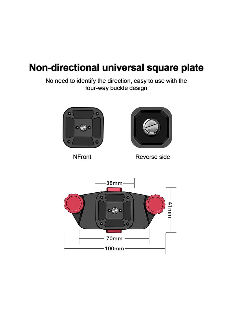 KASTWAVE Camera Clip for Backpack Strap, Quick Release System Holder Clip Camera Strap Mount, 1/4'' Thread Plate Camera Mount Adapter for Sony DSLR Camera - Image 4