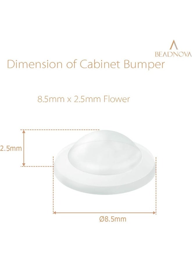 BEADNOVA Drawer Bumpers 100Pcs Cabinet Door Pads Clear Kitchen Picture Frame Bumpers Stops Self Adhesive Cabinet Pads for Doors Drawer (Jelly Button, 8x2mm) - Image 2