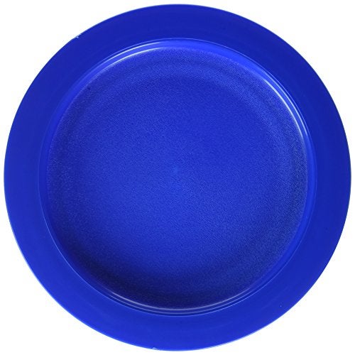 Sammons Preston Plate with Inside Edge, 9" Plate with Food Spill Prevention Aid, Durable Plates with Inner Lip, Eating Support for Children, Adults, Elderly and Disabled, Polypropylene, Blue - Image 1