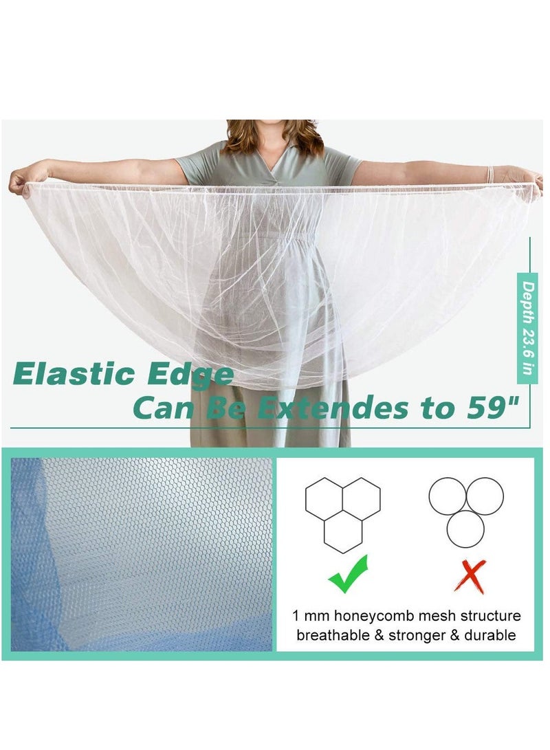 Mosquito Net for Stroller - 2 Pack Durable Baby Stroller Mosquito Net - Perfect Bug Net for Strollers, Bassinets, Cradles, Playards, Portable Mini Crib Odorless & Durable Material - Image 2