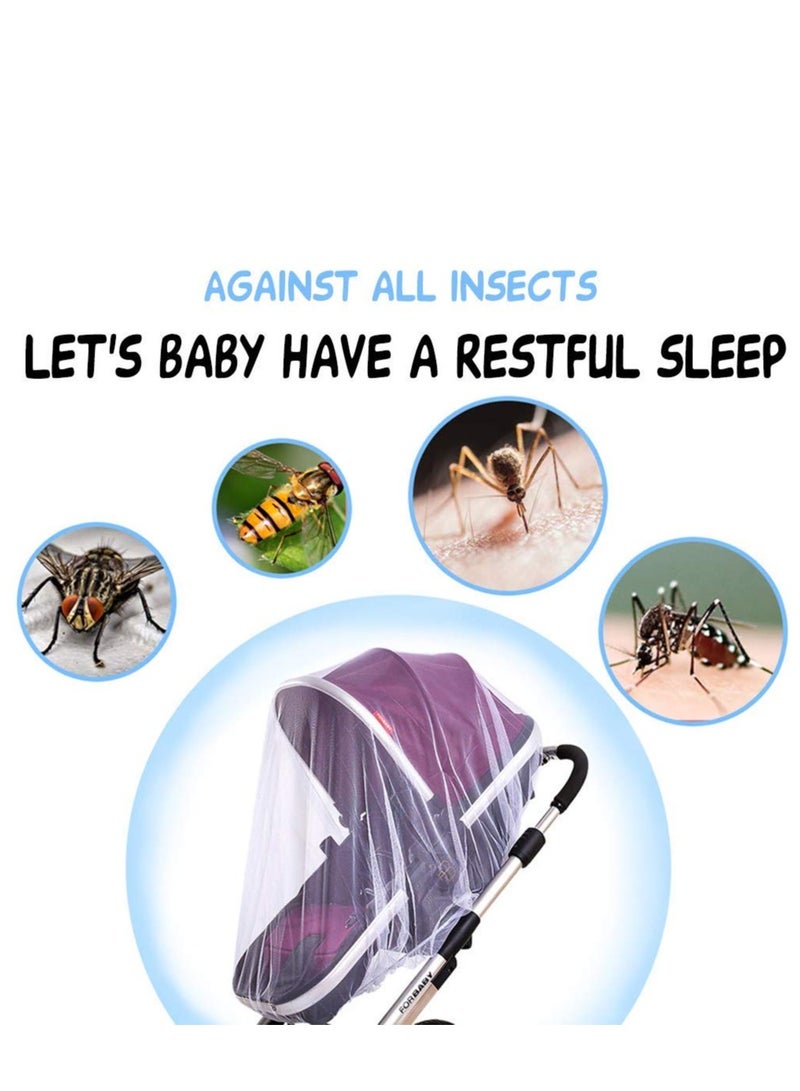 Mosquito Net for Stroller - 2 Pack Durable Baby Stroller Mosquito Net - Perfect Bug Net for Strollers, Bassinets, Cradles, Playards, Portable Mini Crib Odorless & Durable Material - Image 3