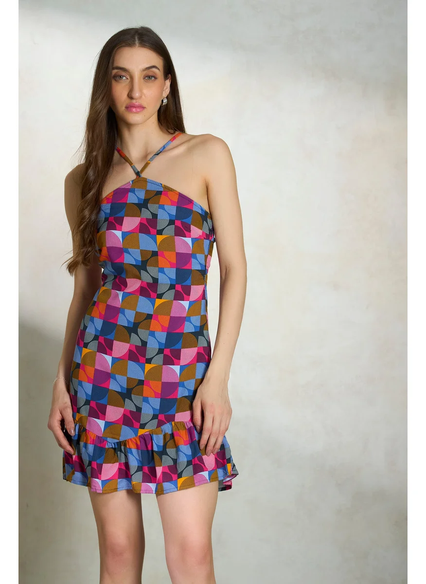 فيرجيو Ruffled Mini Dress