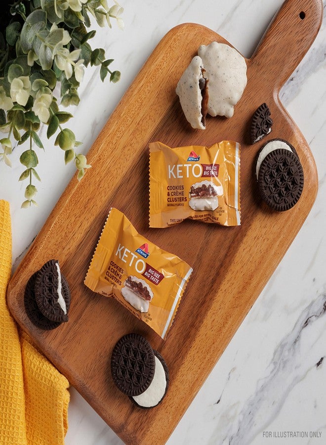 Atkins Keto Cookies & Crème Clusters, Gluten Free, High Fiber, Low Carb, Keto Friendly, 8 Count - Image 4