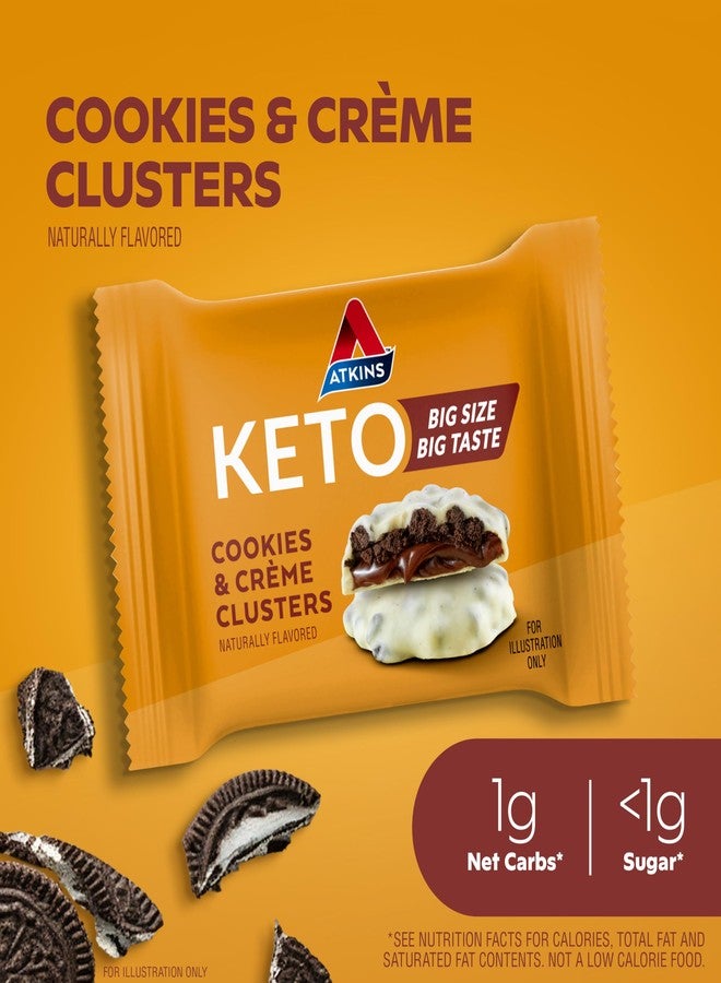 Atkins Keto Cookies & Crème Clusters, Gluten Free, High Fiber, Low Carb, Keto Friendly, 8 Count - Image 2
