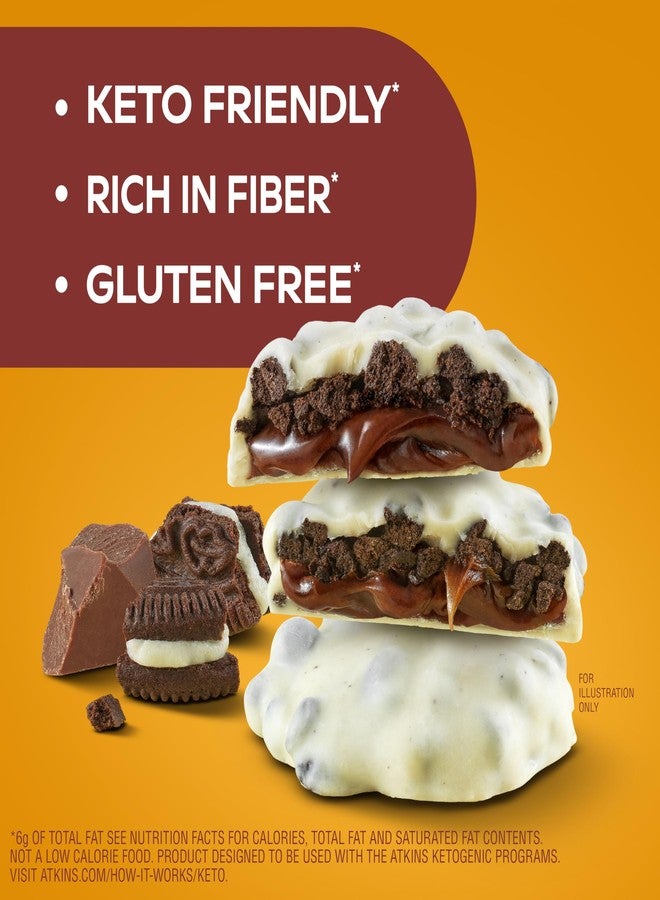 Atkins Keto Cookies & Crème Clusters, Gluten Free, High Fiber, Low Carb, Keto Friendly, 8 Count - Image 3