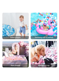 SYOSI 100pcs Star and Ball Shaped Pit Balls for Kids - BPA Free, Crush Proof Plastic Toy Balls in Macaron Colors - Perfect for Birthday Parties, Pools, Tents - Includes PVC/Mesh Storage Bag  - Image 4