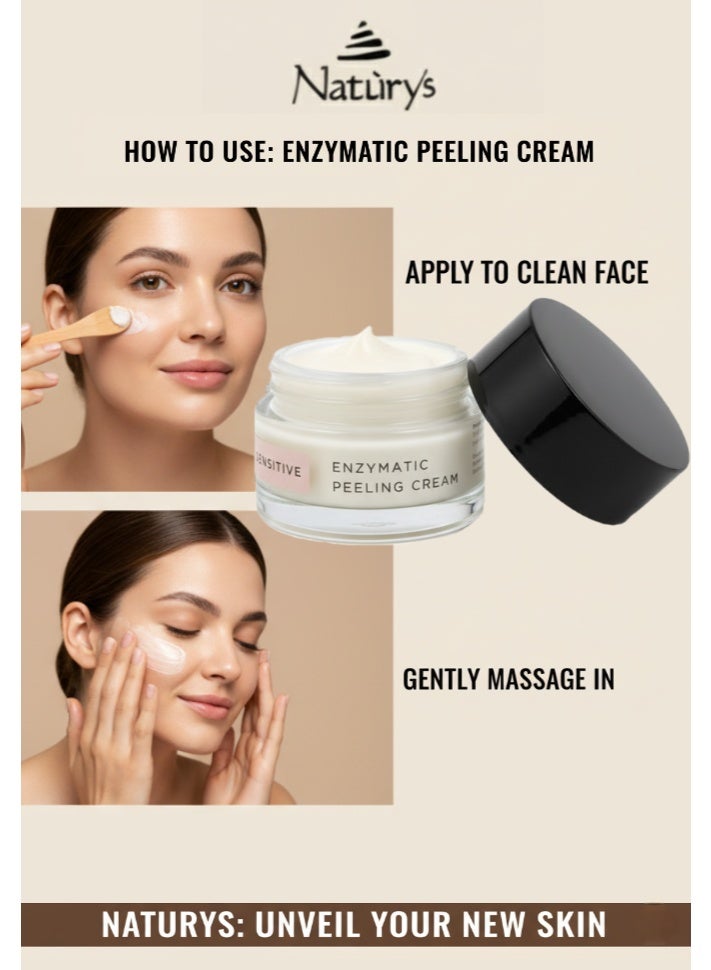 Naturys Enzymatic Gentle Exfoliating Face Peeling Cream with Pineapple, Papaya & AHA – Radiant, Clear & Smooth Results, Suitable for Sensitive Skin 50 ml - Image 3