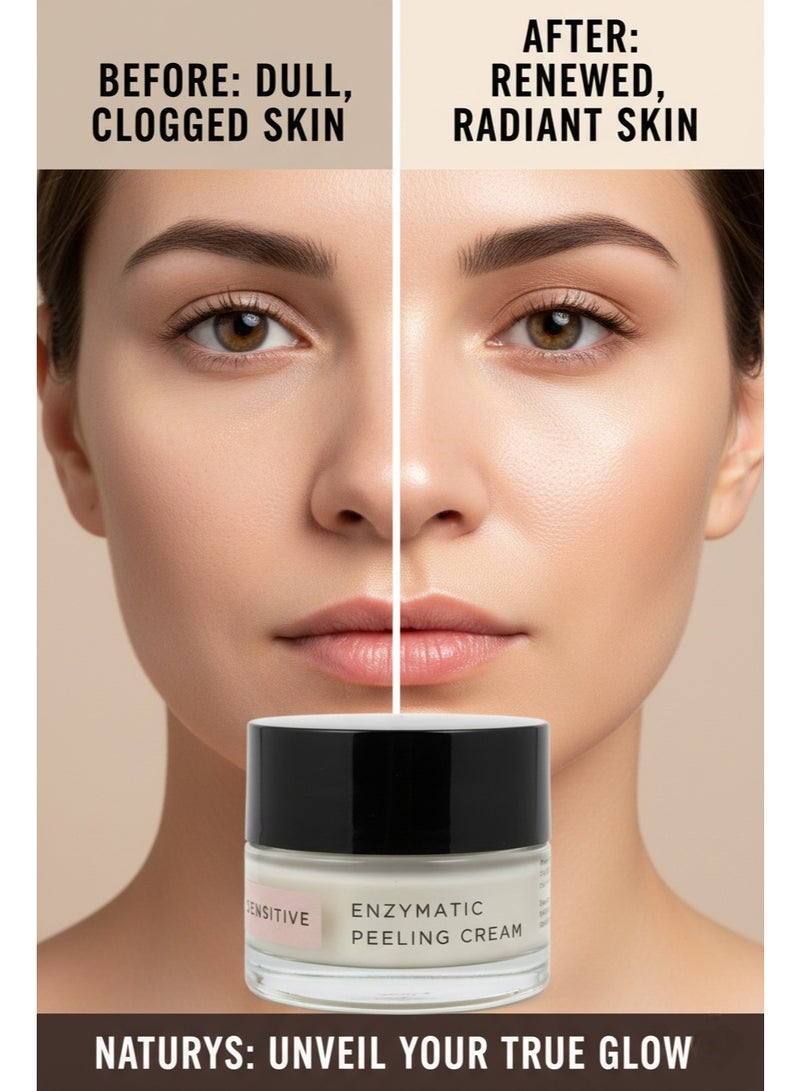 Naturys Enzymatic Gentle Exfoliating Face Peeling Cream with Pineapple, Papaya & AHA – Radiant, Clear & Smooth Results, Suitable for Sensitive Skin 50 ml - Image 4