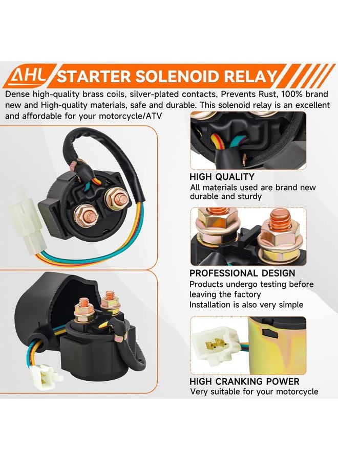 AHL Starter Solenoid Relay for 4-Stroke GY6 Engine 50cc 150cc 200cc 250cc ATV Dirt Bikes Scooters Go Kart Dne Buggys Quad 4 Wheelers Pit Bike Moped Roketa SSR Taotao Sunl Coolster - Image 2