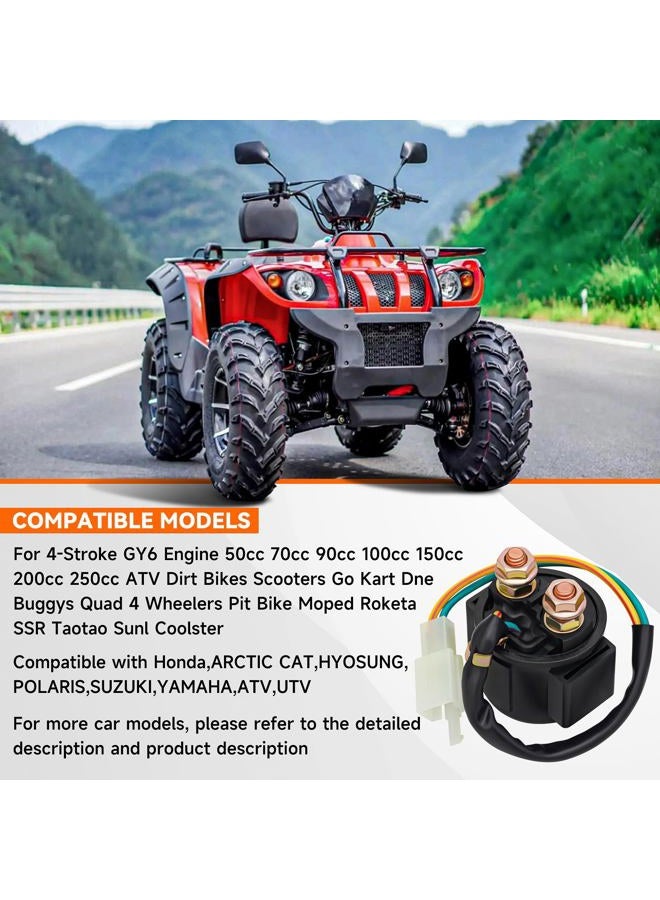 AHL Starter Solenoid Relay for 4-Stroke GY6 Engine 50cc 150cc 200cc 250cc ATV Dirt Bikes Scooters Go Kart Dne Buggys Quad 4 Wheelers Pit Bike Moped Roketa SSR Taotao Sunl Coolster - Image 5