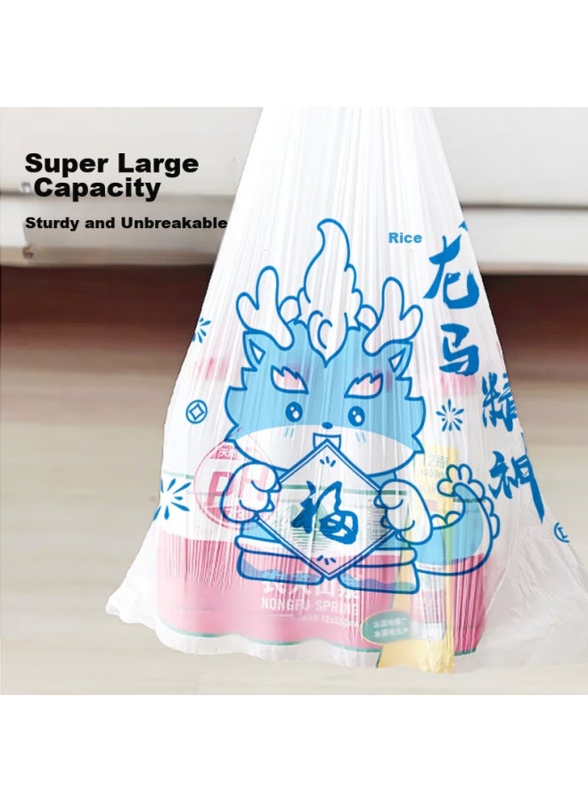Sodolike Drawstring Garbage Bags, 100 Count, 1.2 Microns Thick, Dragon Spirit Print, 45*50cm, Perforated, Thickened, With Handles And Drawstring - Image 3