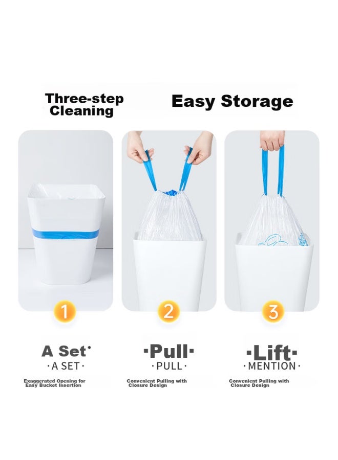 Sodolike Drawstring Garbage Bags, 100 Count, 1.2 Microns Thick, Dragon Spirit Print, 45*50cm, Perforated, Thickened, With Handles And Drawstring - Image 2