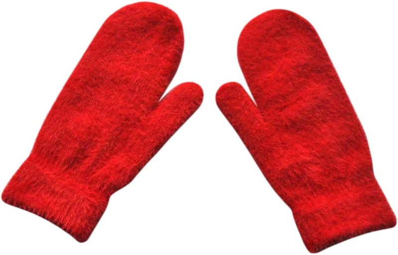 BaiX Women and Men's Cozy Winter Knitted Mittens Warm Fingerless Gloves - Image 1