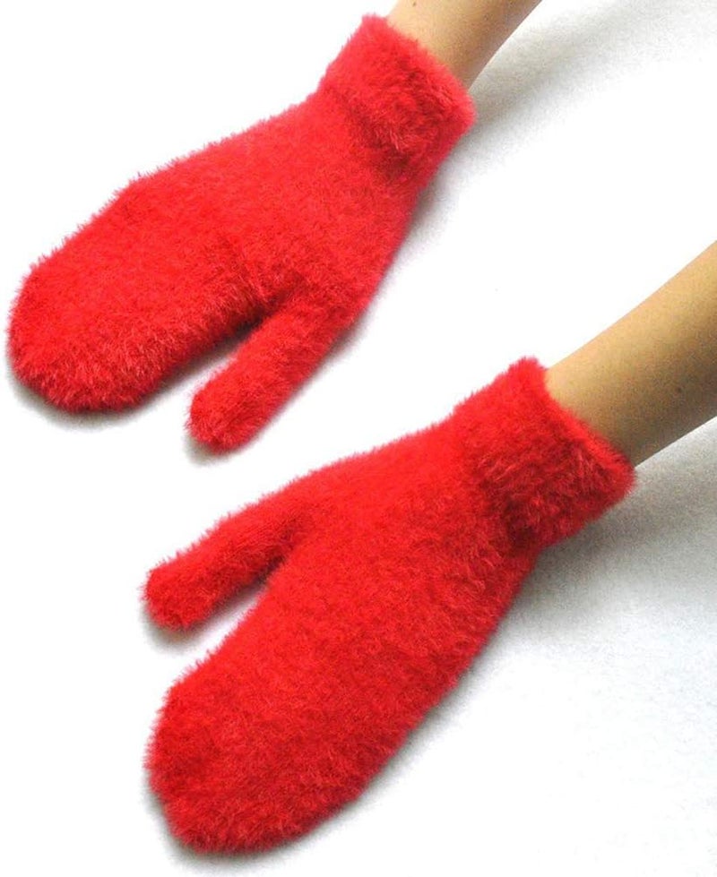 BaiX Women and Men's Cozy Winter Knitted Mittens Warm Fingerless Gloves - Image 2