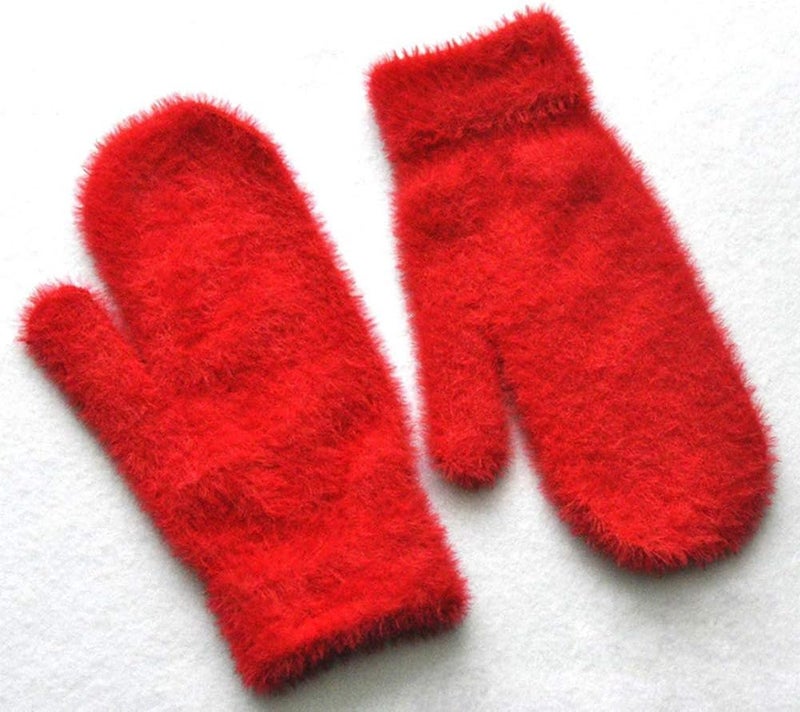 BaiX Women and Men's Cozy Winter Knitted Mittens Warm Fingerless Gloves - Image 3