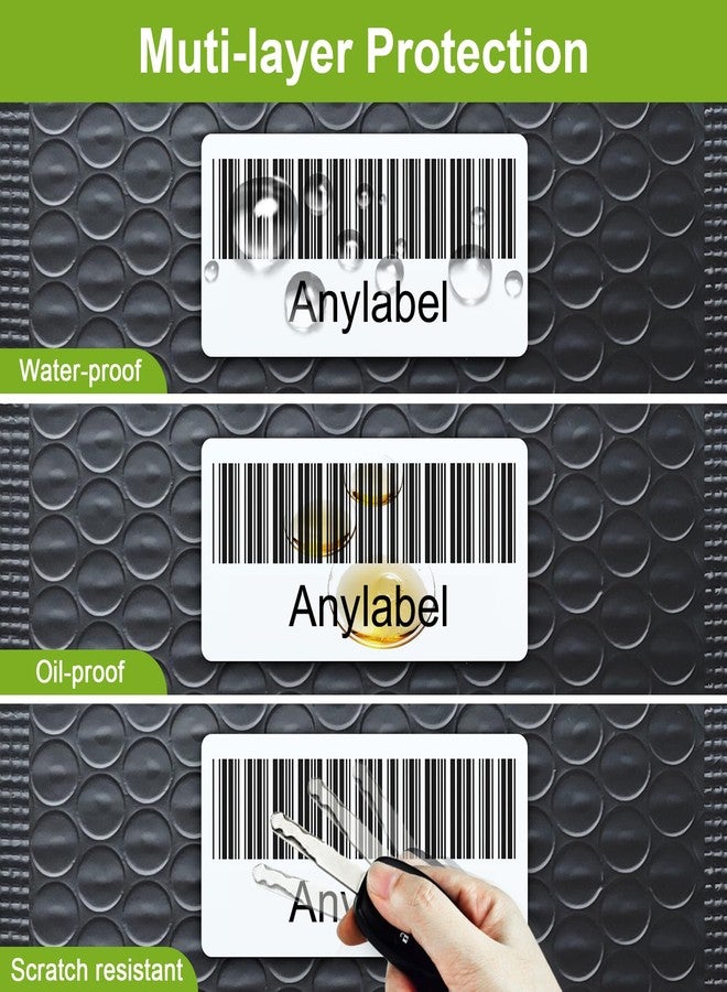 Anylabel 2" x 1" Direct Thermal Label, Paper for Barcodes Postage Address Perforated & Compatible with Rollo, Zebra, Munbyn, Nelko Printers(12 Rolls, 1300 Labels/Roll) - Image 4