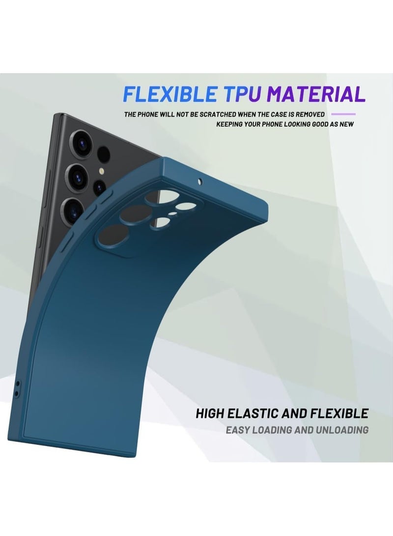 Mlbose Samsung Galaxy S24 Ultra Phone Case Liquid Silicone Slim Thin Soft Rubber Case Plain Smooth Gel Cover for Samsung Galaxy S24 Ultra 6.8-inch - Image 3