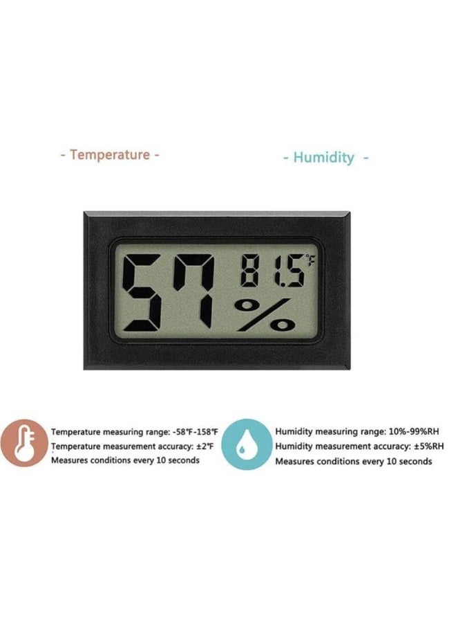 4Pcs Mini Digital Thermometer, Humidity Meter, Hygrometer with Probe: Electronic Temperature and Humidity Monitor for Reptile Incubator, Brooders, Garden, Greenhouse, Fridge, and Experimental Use - Image 4
