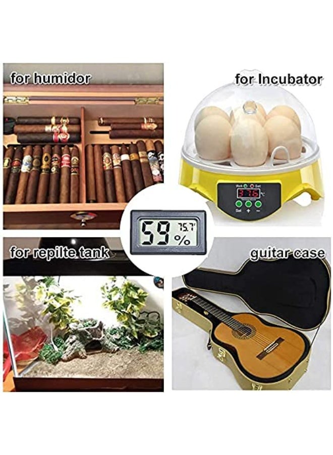 4Pcs Mini Digital Thermometer, Humidity Meter, Hygrometer with Probe: Electronic Temperature and Humidity Monitor for Reptile Incubator, Brooders, Garden, Greenhouse, Fridge, and Experimental Use - Image 3