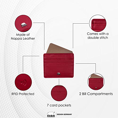 BROWN BEAR Premium RFID Card Holder Wallet for Man, Pure Nappa Wallet for Men Leather Original, ID/Visiting/Debit/Credit Card Holder - Image 4