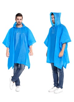 SYOSI Portable EVA Raincoats for Adults, Reusable Rain Ponchos with Hoods and Sleeves Lightweight Raincoats for Lightweight for Adults, Emergency, Camping  - Image 1