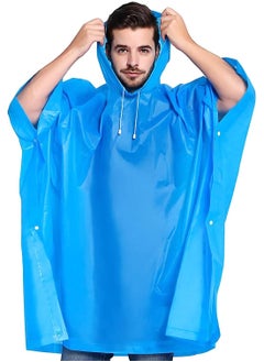 SYOSI Portable EVA Raincoats for Adults, Reusable Rain Ponchos with Hoods and Sleeves Lightweight Raincoats for Lightweight for Adults, Emergency, Camping  - Image 2