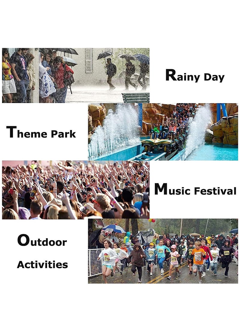 SYOSI - Portable EVA Raincoats for Adults, Reusable Rain Ponchos with Hoods and Sleeves Lightweight Raincoats for Lightweight for Adults, Emergency, Camping - Image 1