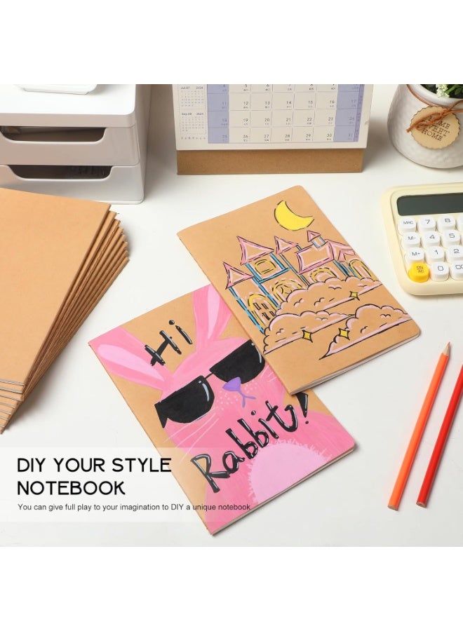 LYNLYN 20 Pack Kraft Softcover Notebooks, Small Journals for Writing, Sketching, Travel, School, and Office Use - Image 4