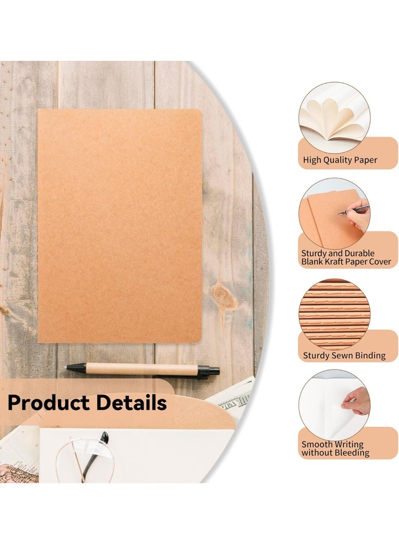 LYNLYN 20 Pack Kraft Softcover Notebooks, Small Journals for Writing, Sketching, Travel, School, and Office Use - Image 3