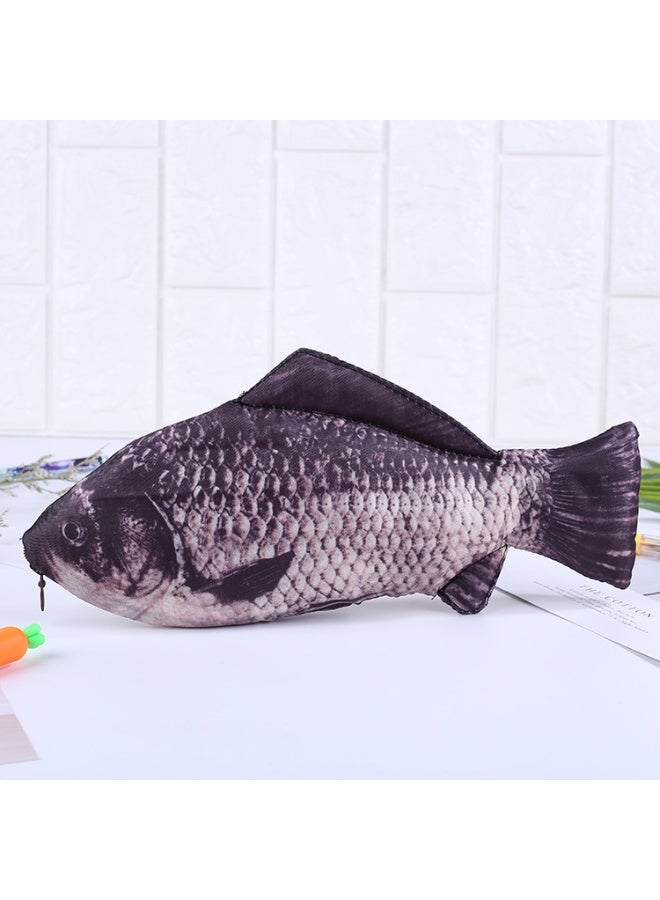 عام حافظة أقلام - حقيبة تخزين أقلام على شكل سمكة | حافظة أقلام سمكة، حقيبة نقود سمكة | حافظة أقلام على شكل سمكة، حافظة أقلام لطيفة مضحكة من النايلون للمدرسة، الفصل الدراسي، الأولاد، المكتب. - Image 4