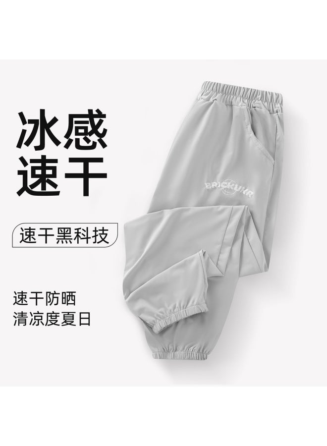 Summer Boys' Quick-dry Pants New Style Ice-feel Sun-protection Sports A-class Thin Children's Anti-mosquito Pants Summer Pants