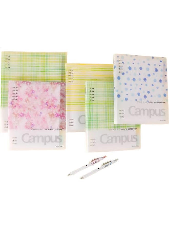 Kokuyo A5 Loose-Leaf Notebook, Watercolor "Campus" Compact Loose-Leaf Binder With 40 Sheets Of Lined Paper, Yellow, Wsg-Rudp12Y - Image 3