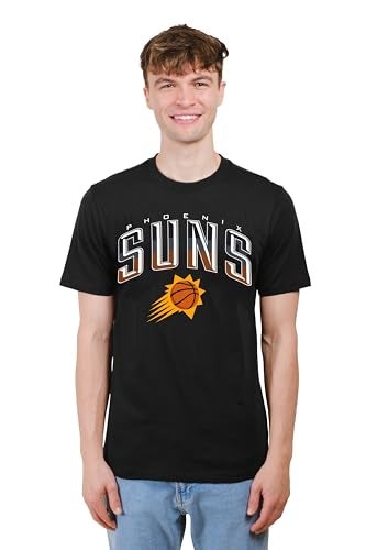 Ultra Game NBA Official Mens Super Soft Supreme TShirt Unisex Phoenix Suns Black Large - Image 3