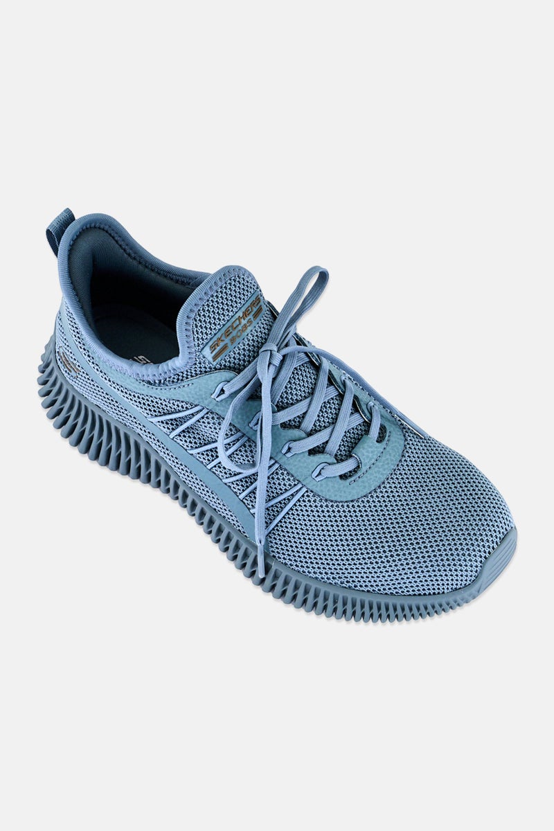 SKECHERS أحذية خارجية جديدة للنساء مزودة بأربطة، لون أزرق رمادي - Image 1