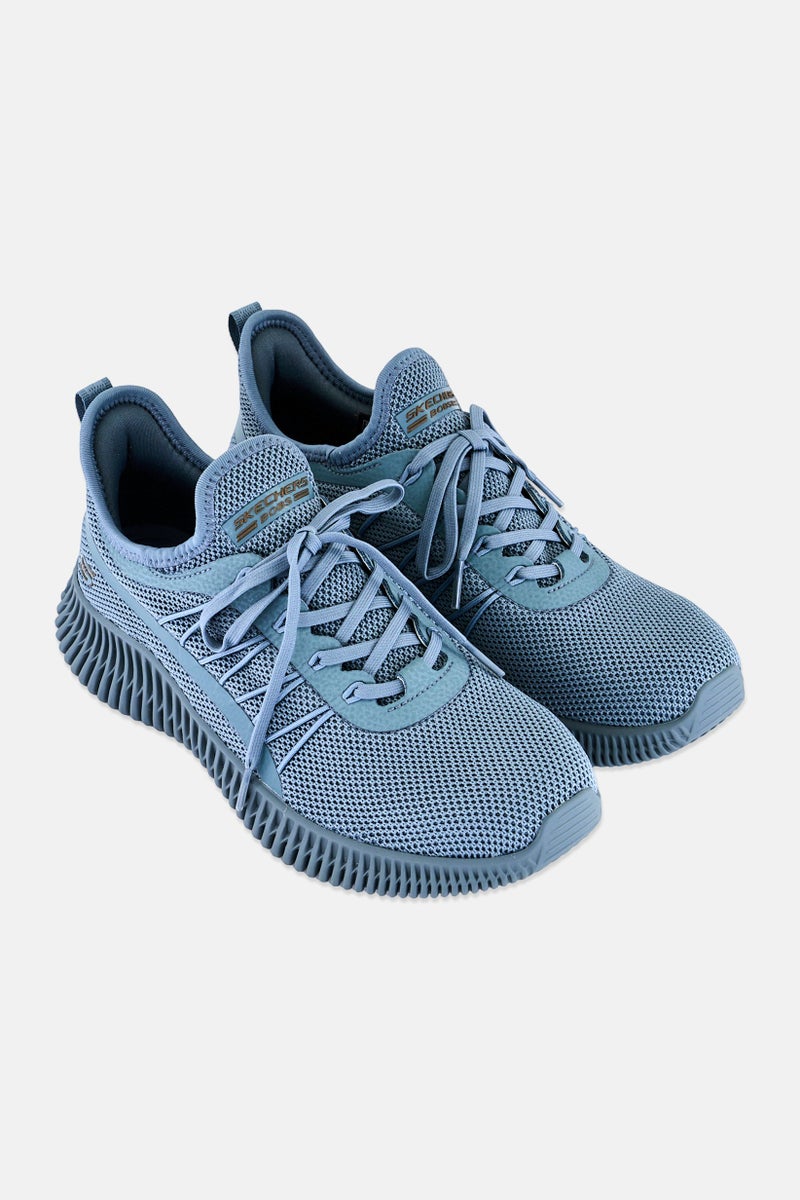 SKECHERS أحذية خارجية جديدة للنساء مزودة بأربطة، لون أزرق رمادي - Image 2
