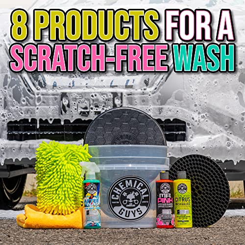 Chemical Guys HOL_128 Car Cleaning Kit, with Car Wash Soap, Car Wash Bucket and 16oz Car Care Cleaning (8 items) - Image 2