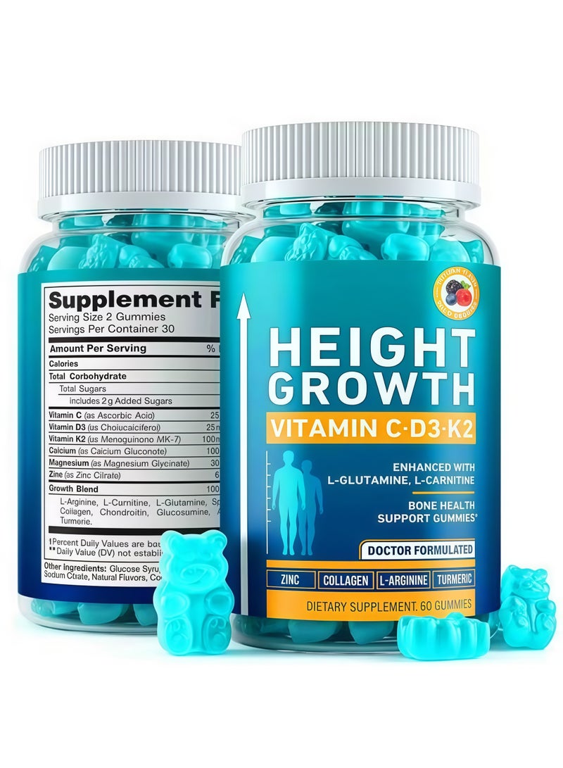 بيودي الحلويات الطبيعية لدعم النمو الصحي: غنية بالفيتامين د3+ك2، والكالسيوم، والمغنيسيوم، والكولاجين، توفر تغذية شاملة للعظام، ودعم علمي لنمو الطول والنمو الجسدي. - Image 1