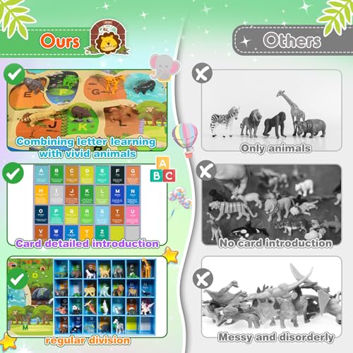 SnapGlowz Farm Animal Toys 26 Pcs Animals Activities for Toddlers 38 Year Old Boys Farm Animals Alphabet Learning Games for Toddlers 39 Sensory for Boys Girls - Image 5