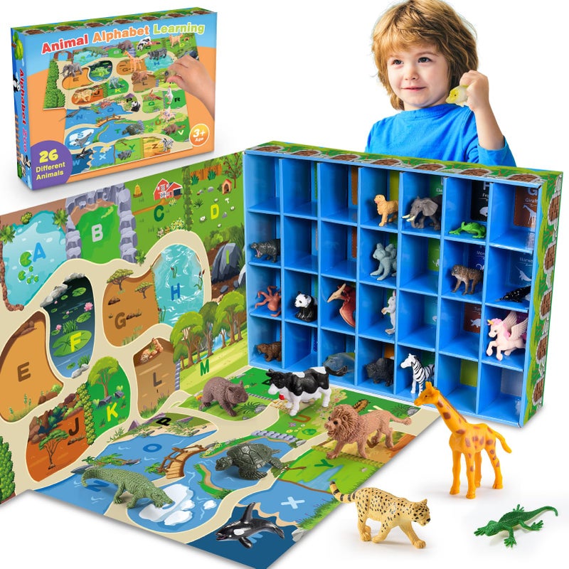 SnapGlowz Farm Animal Toys 26 Pcs Animals Activities for Toddlers 38 Year Old Boys Farm Animals Alphabet Learning Games for Toddlers 39 Sensory for Boys Girls - Image 3