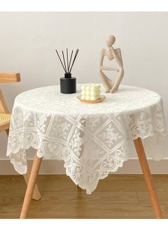 Generic Nordic style lace tablecloth European tablecloth decorative tablecloth dust-proof tablecloth suitable for round table and square table (size: 90cmX160cm)  - Image 1