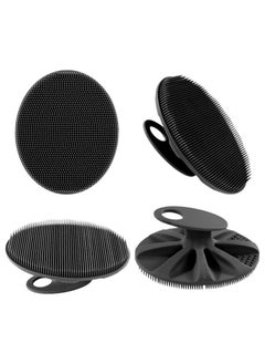 Generic 1 Pack Pure Silicone Food-Grade Body Brush Shower Cleansing Scrubber Gentle Exfoliating Glove Soft Bristles (Black)  - Image 5
