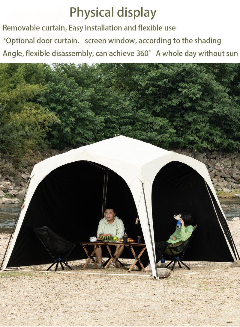 CIMIA Instant Setup Camping Tent 3x3x2.2m - Instant Pop-Up Dome Canopy with Blackout Coating, 2 Sun Shades + 2 Mesh Doors, 150D Oxford Fabric for Outdoor/Beach/courtyard - Image 5