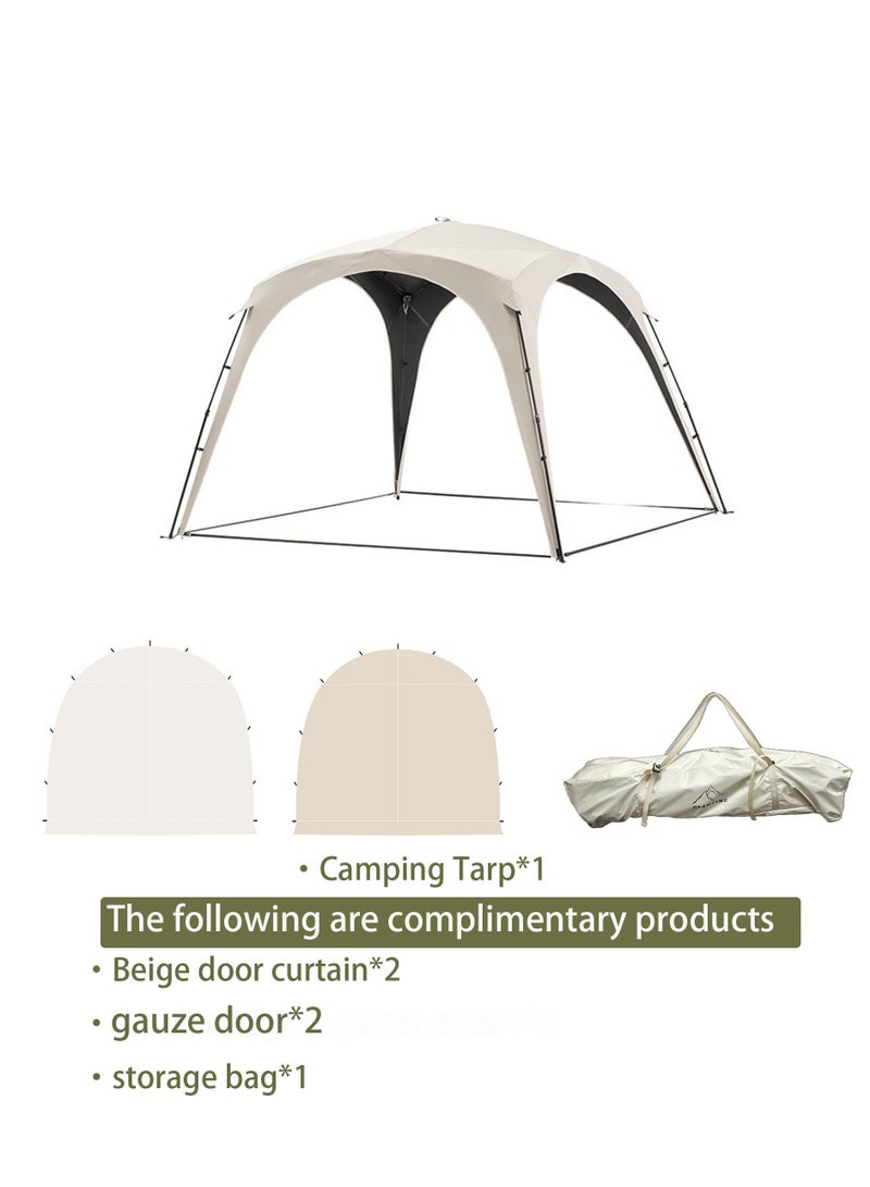 CIMIA Instant Setup Camping Tent 3x3x2.2m - Instant Pop-Up Dome Canopy with Blackout Coating, 2 Sun Shades + 2 Mesh Doors, 150D Oxford Fabric for Outdoor/Beach/courtyard - Image 1