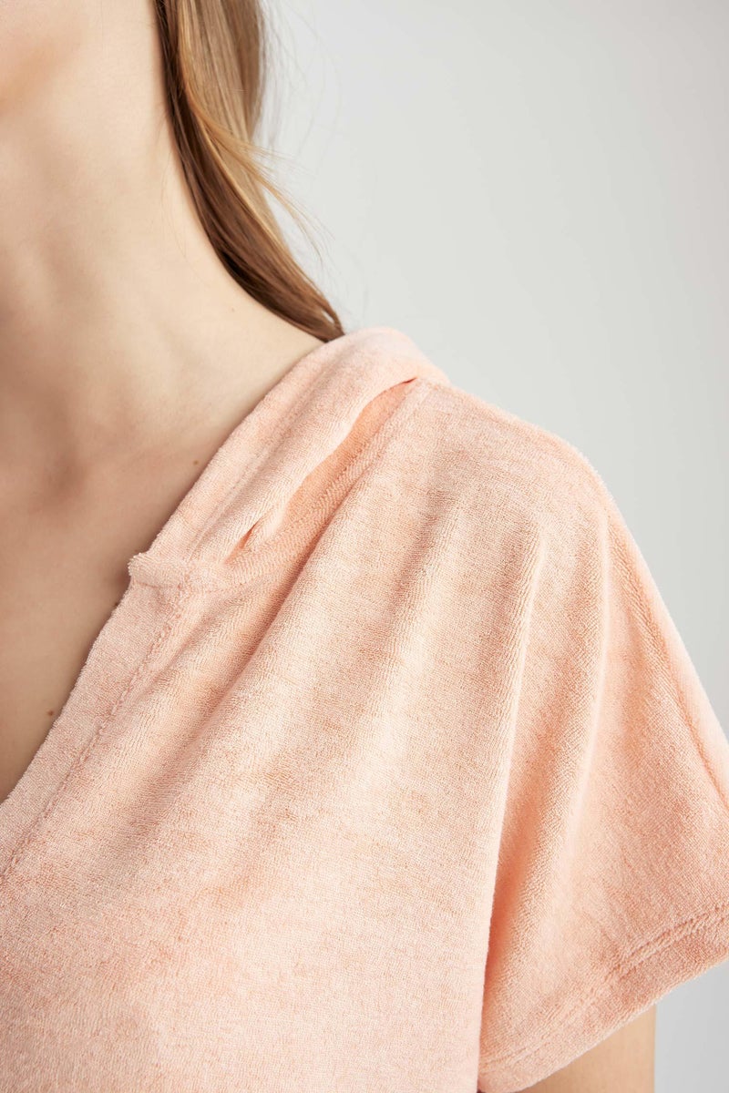 DeFacto Woman DeFactoFit Standard Fit Hooded Short Sleeve Dress  - Image 3