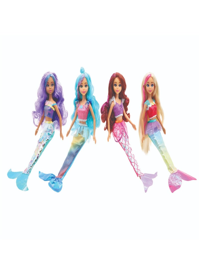 فانفيل مجموعة ألعاب دمية حورية البحر دريميز، أربعة ألوان متنوعة (أي لون) - Image 1