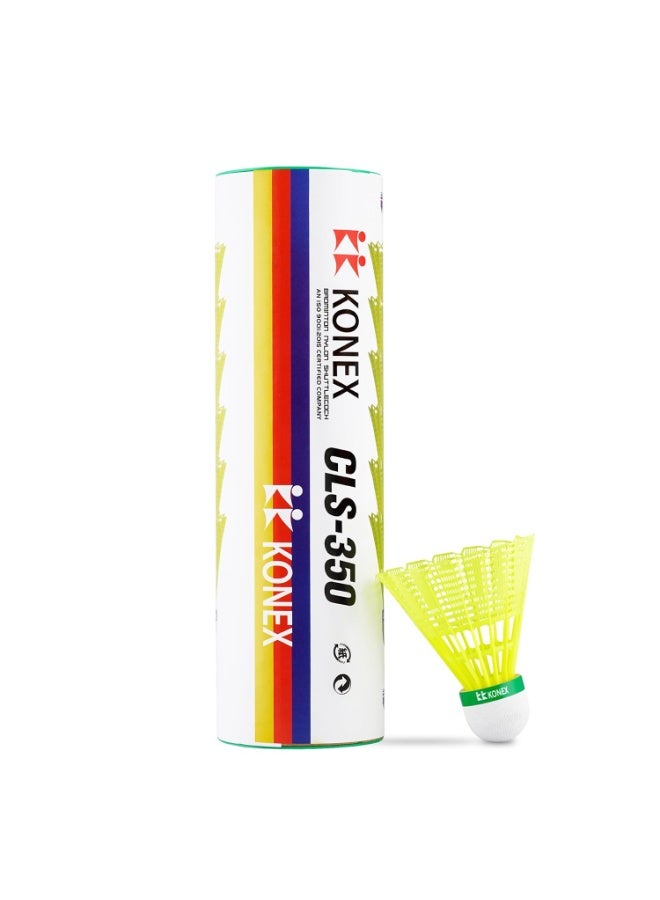 كونيكس كرة الريشة نايلون | طيران ثابت واستعادة سريعة (أصفر، عبوة من 6) - Image 1